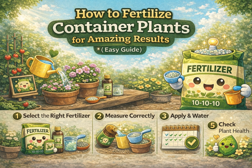 how to fertilize container plants
