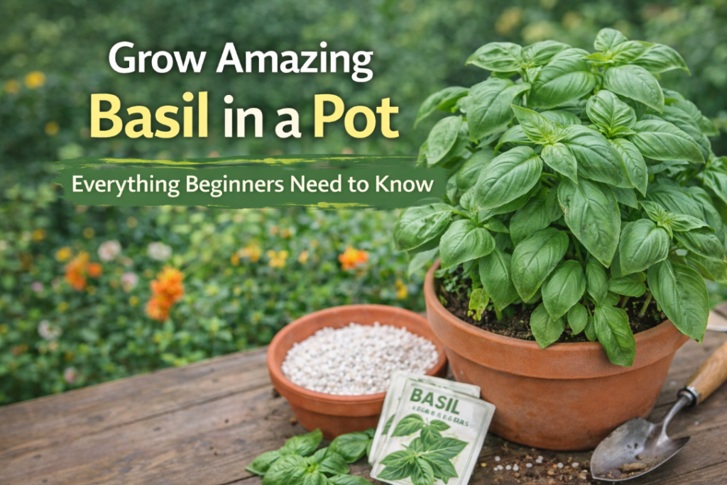 how to grow basil in a pot