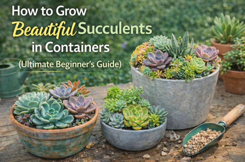 how to grow succulents in containers