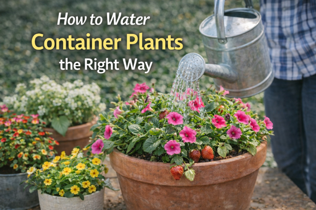how to water container plants