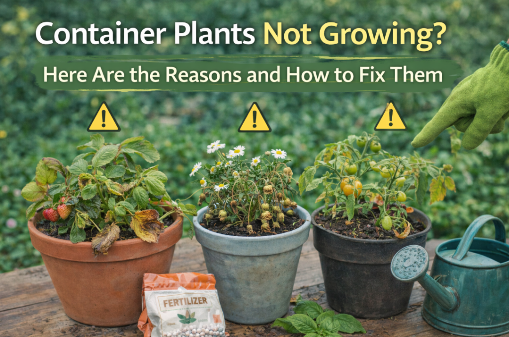 why container plants are not growing