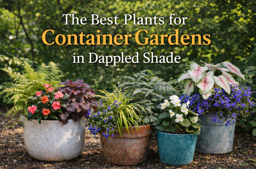 best container plants for dappled shade patios