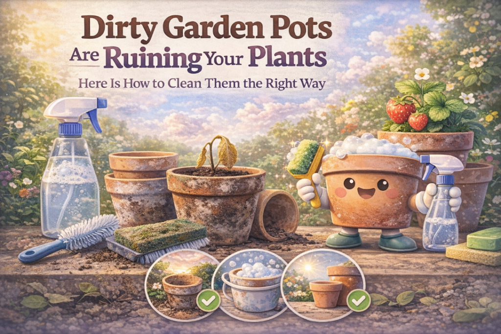 Dirty Garden Pots Are Ruining Your Plants: Here Is How to Clean Them the Right Way how to clean and sanitize garden pots step by step