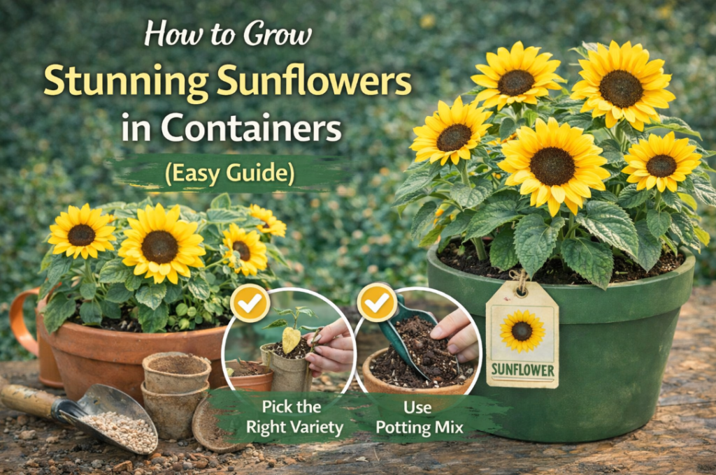 how to grow sunflowers in containers