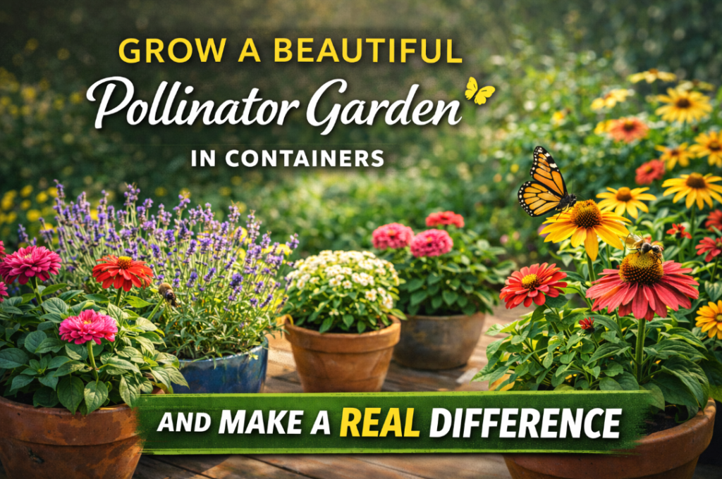 how to grow a pollinator garden in containers